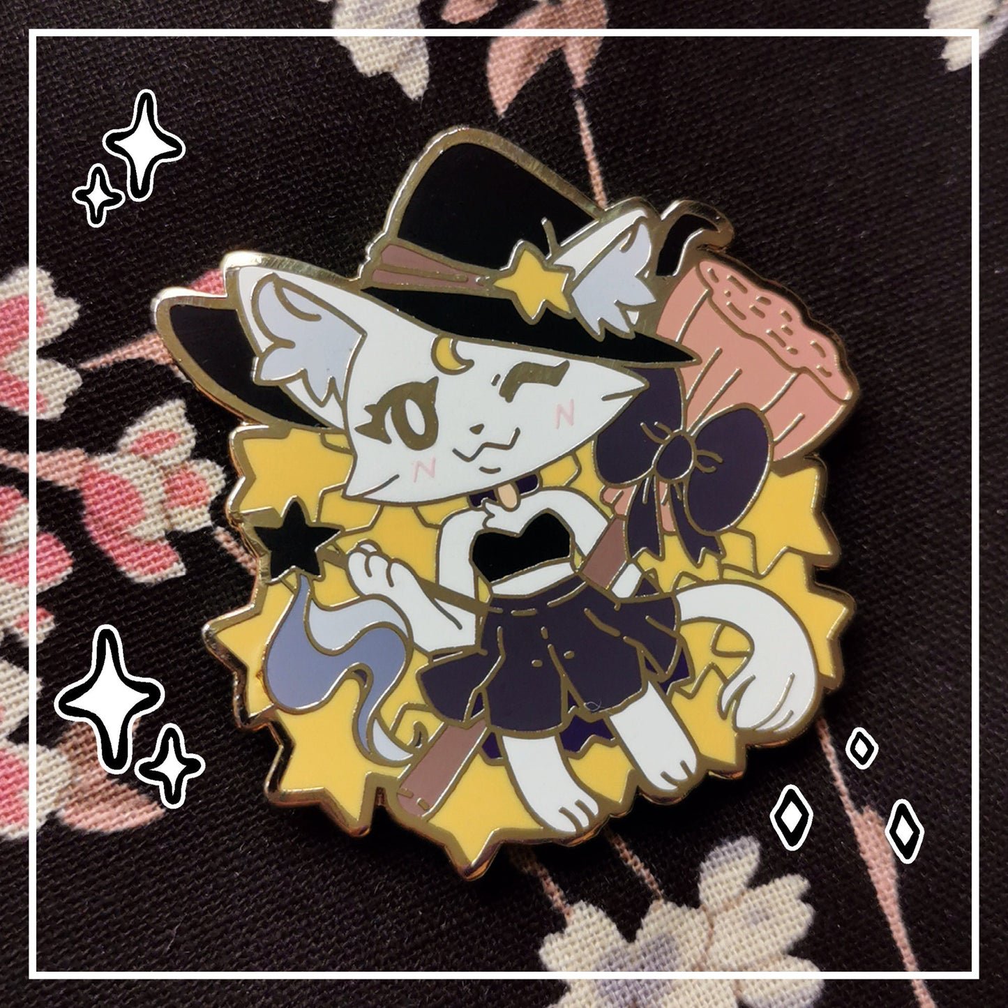 Galaxy Witch Pin - Little Witch Acatemia Cat Witch Talisman Pins