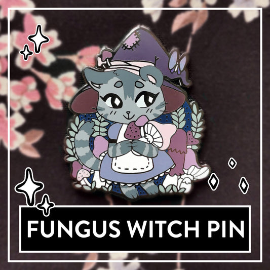 Fungus Witch Pin - Little Witch Acatemia Cat Witch Talisman Pins