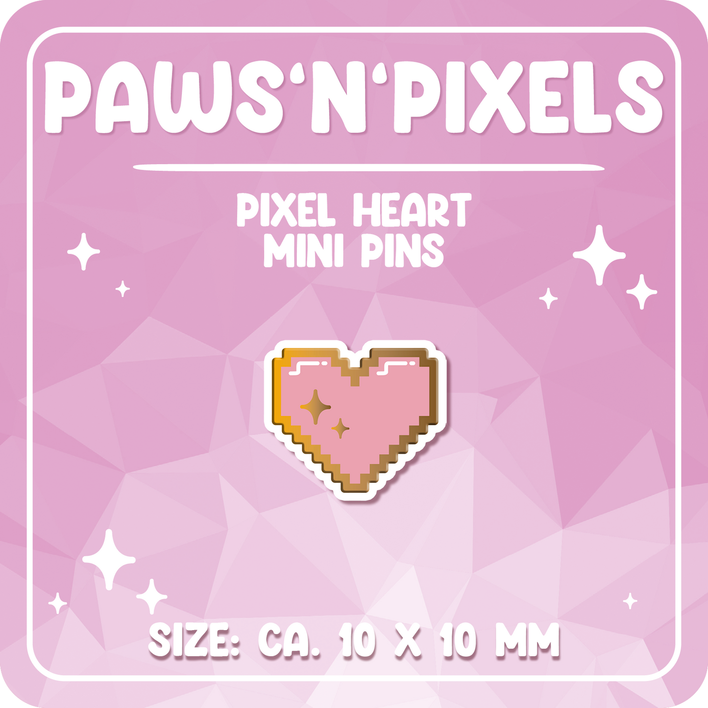 Paws'n'Pixels Mini Heart enamel pin