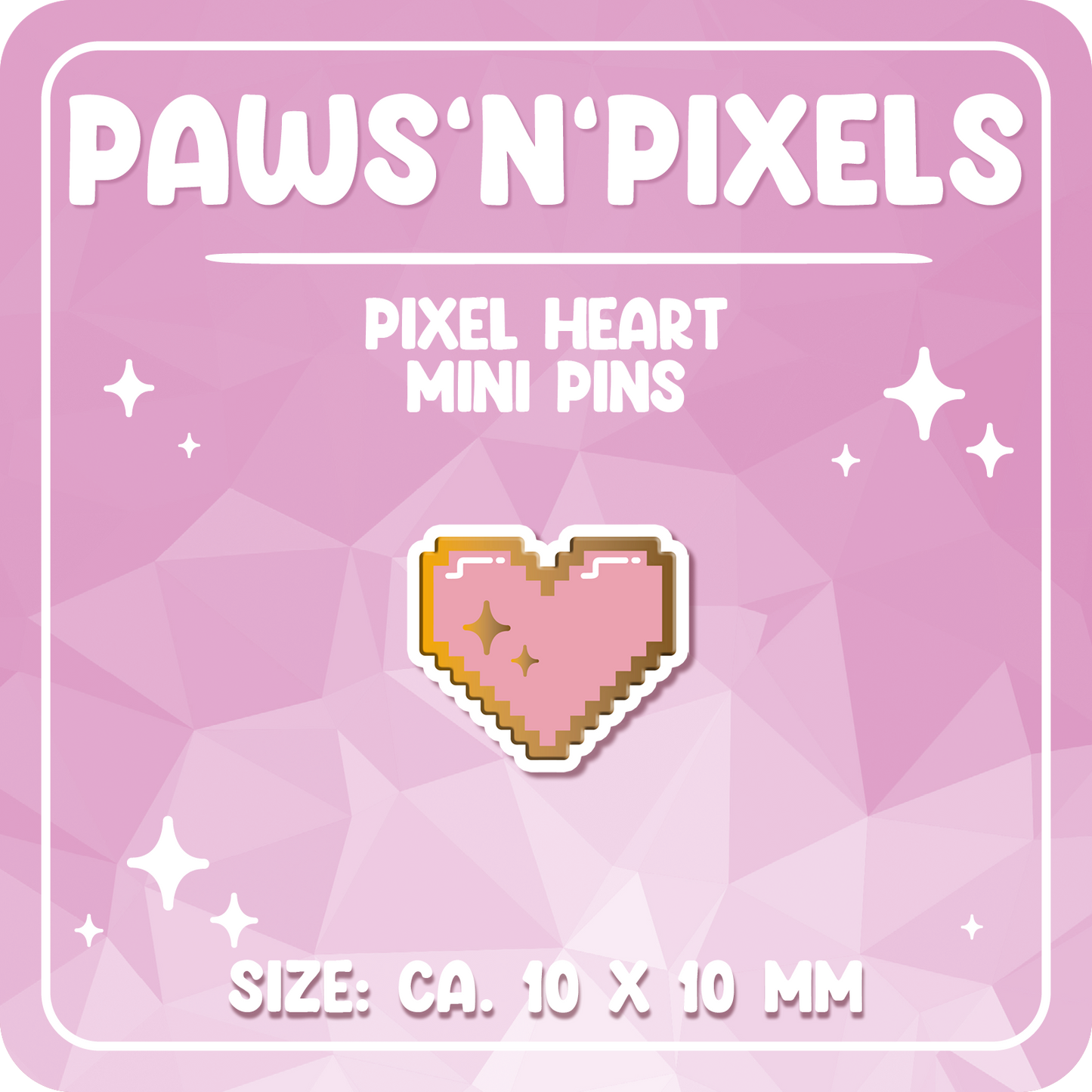 PREORDER Paws'n'Pixels Mini Heart enamel pin