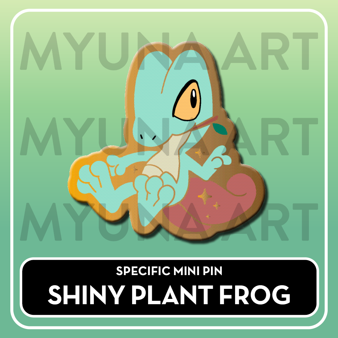Grass Type Starters - Myuna's Mystery Mix Gacha Mini Pins