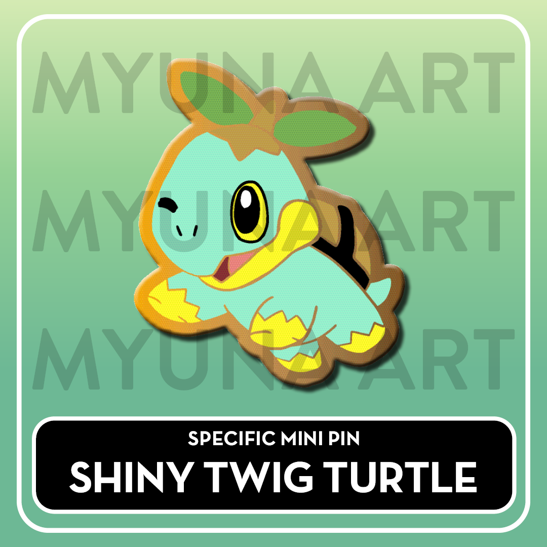 Grass Type Starters - Myuna's Mystery Mix Gacha Mini Pins