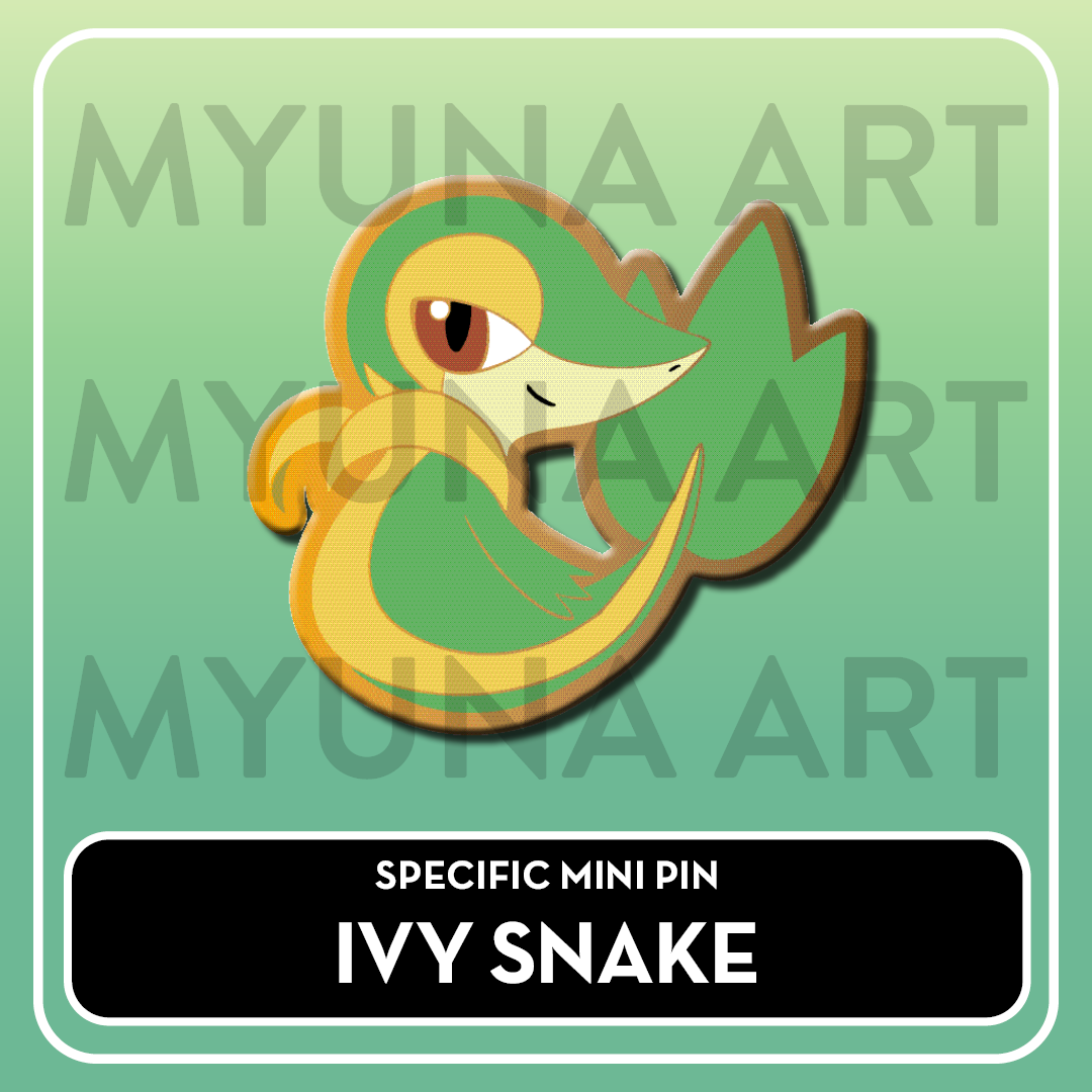 Grass Type Starters - Myuna's Mystery Mix Gacha Mini Pins