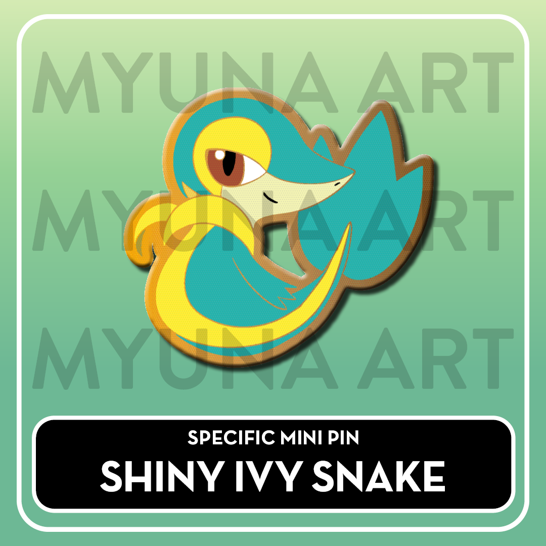 Grass Type Starters - Myuna's Mystery Mix Gacha Mini Pins