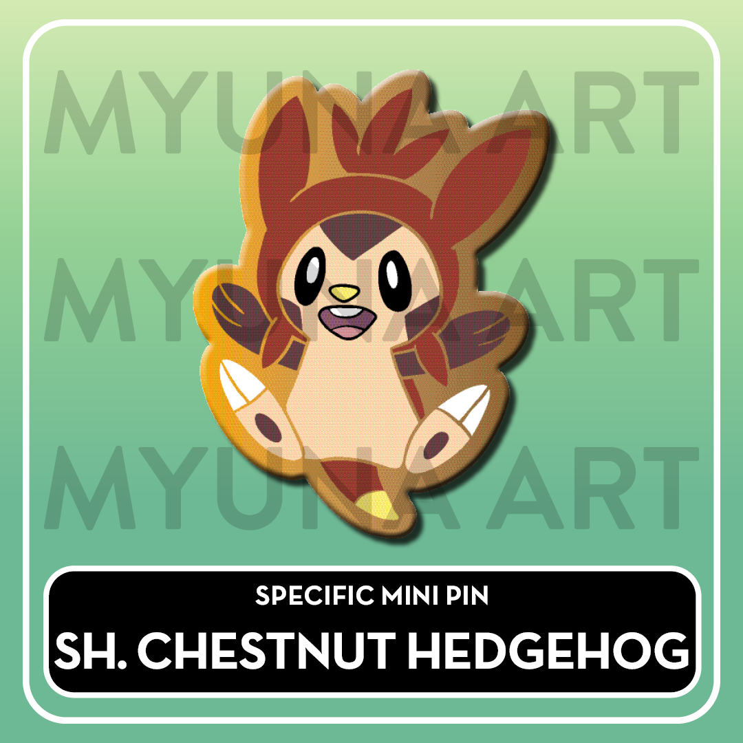 Grass Type Starters - Myuna's Mystery Mix Gacha Mini Pins