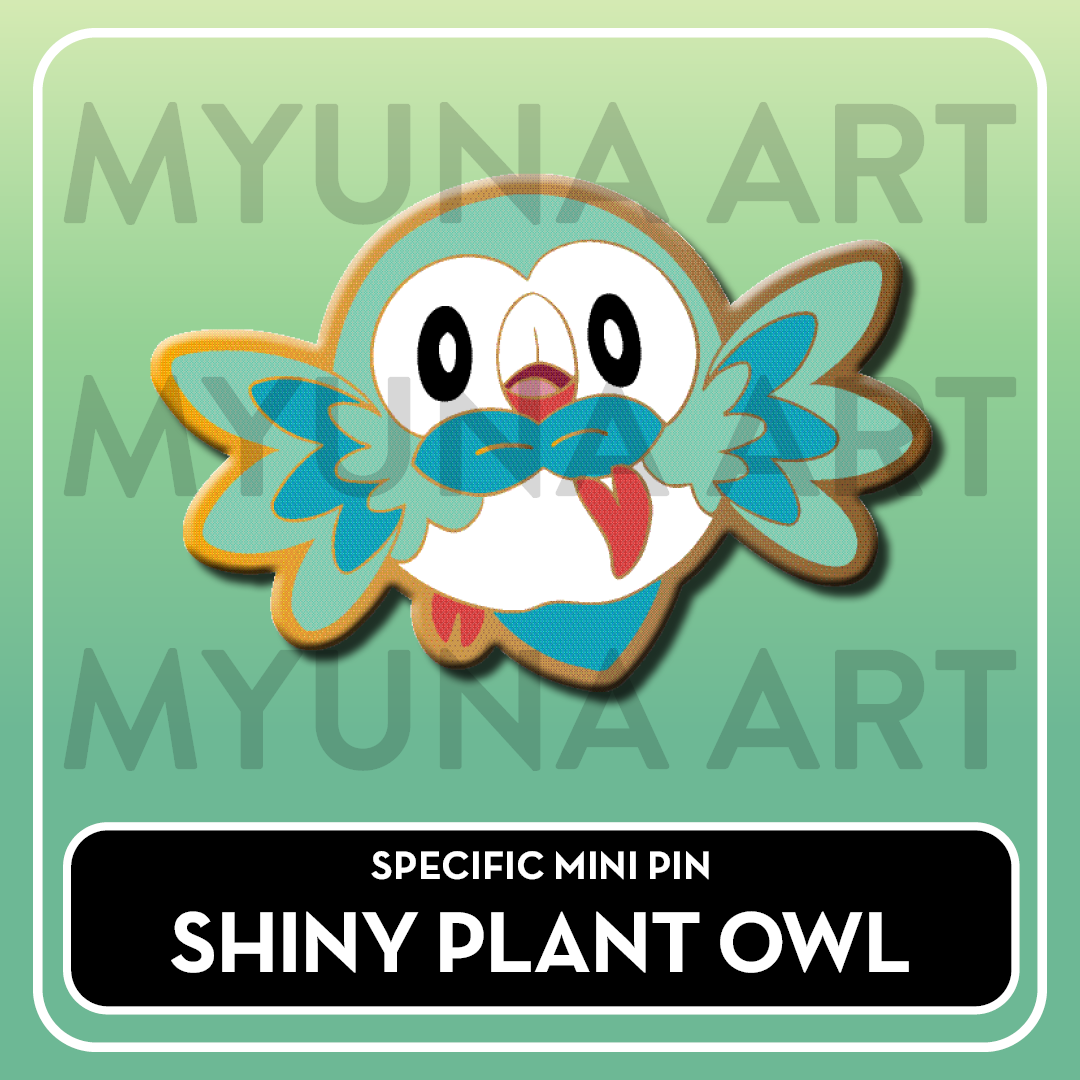 Grass Type Starters - Myuna's Mystery Mix Gacha Mini Pins