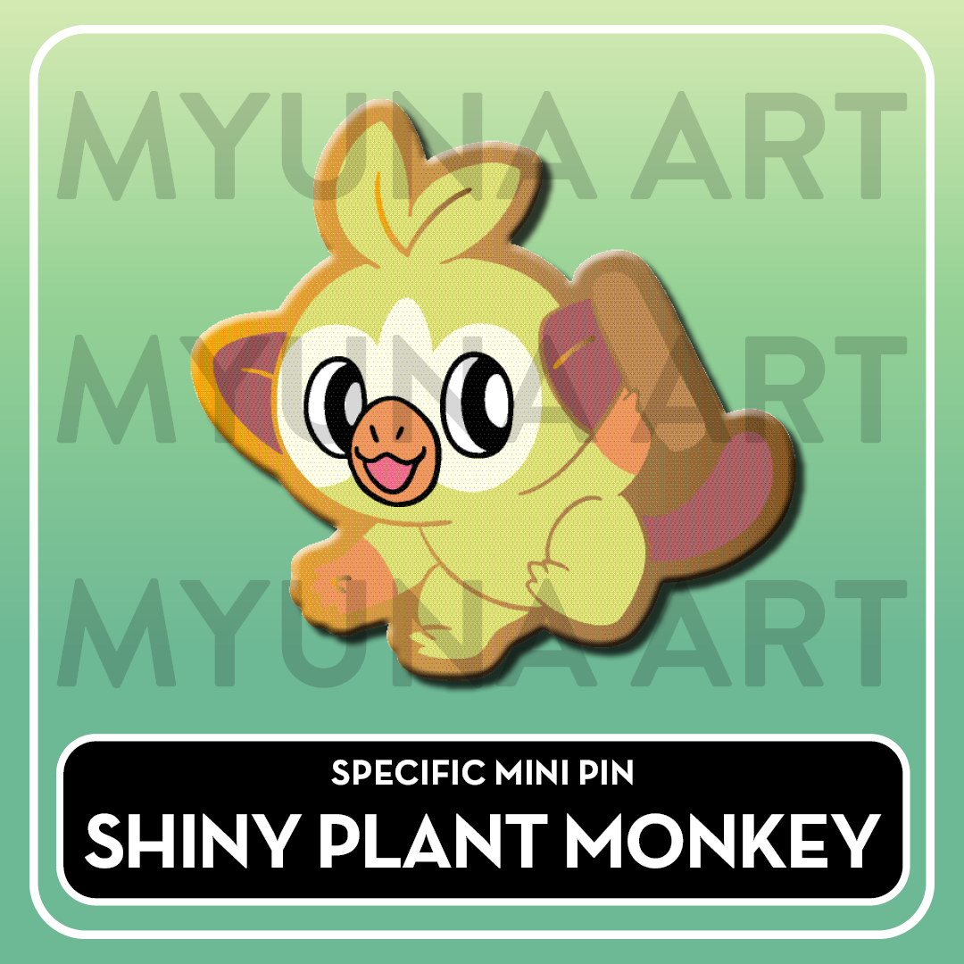Grass Type Starters - Myuna's Mystery Mix Gacha Mini Pins