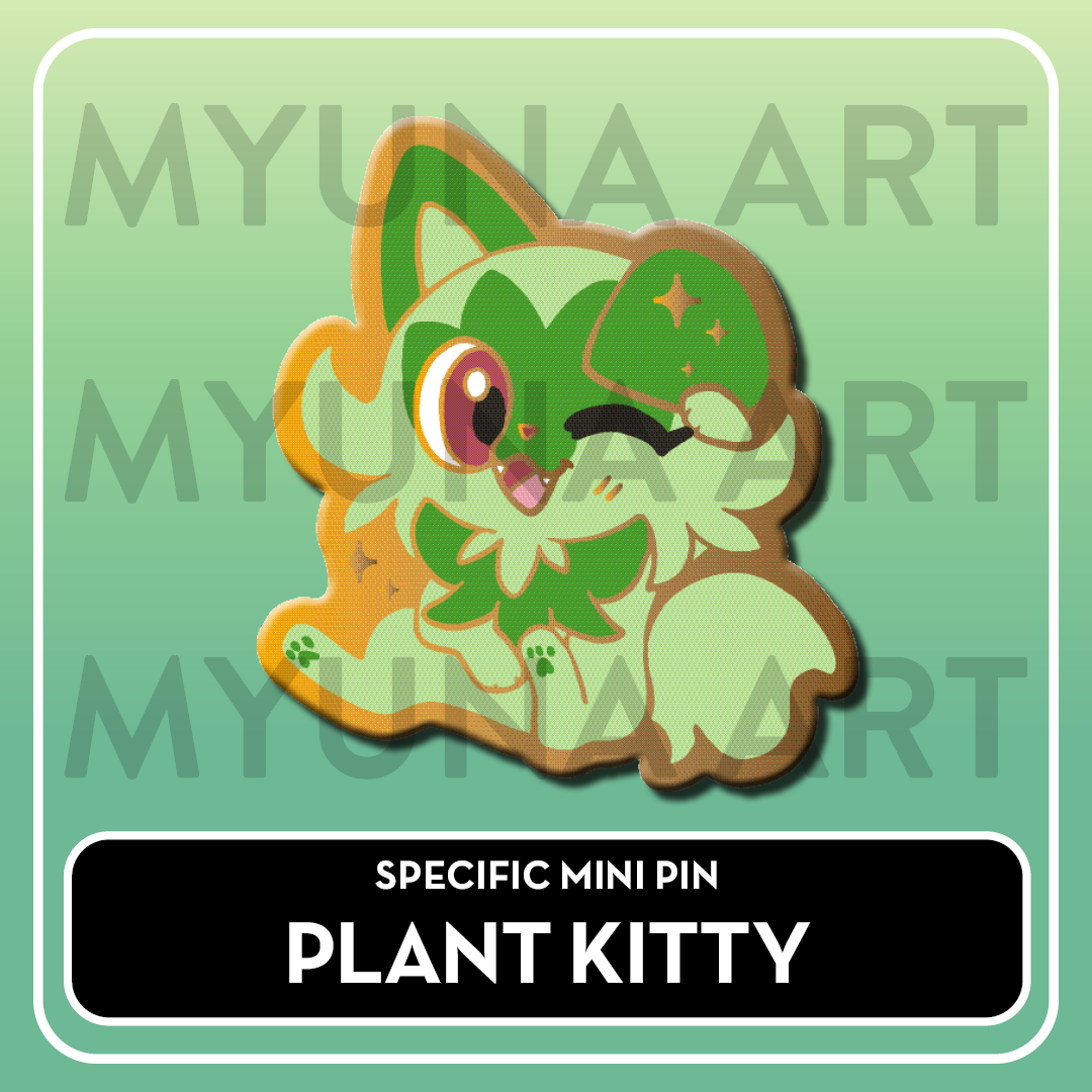 Grass Type Starters - Myuna's Mystery Mix Gacha Mini Pins