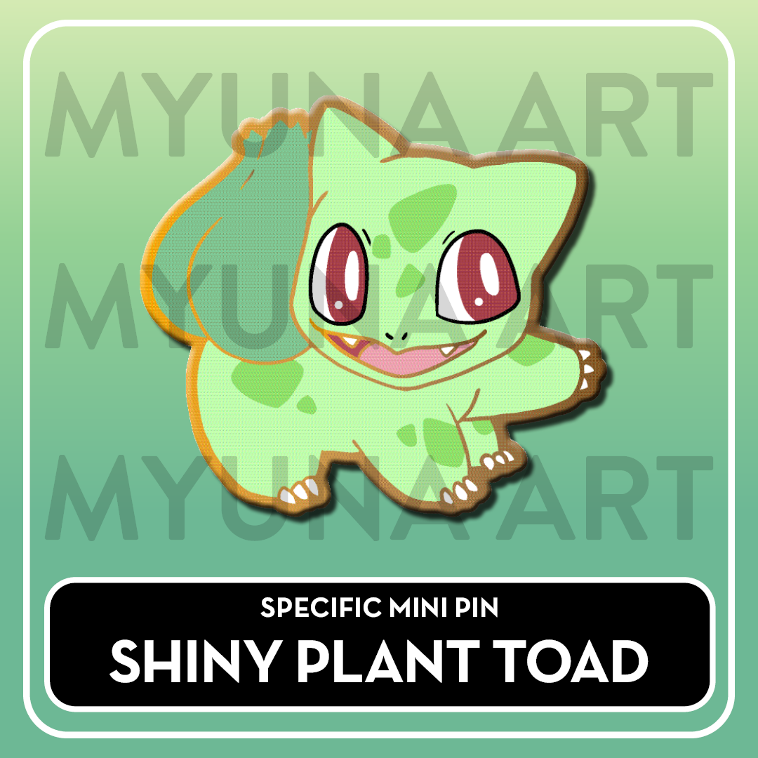 Grass Type Starters - Myuna's Mystery Mix Gacha Mini Pins