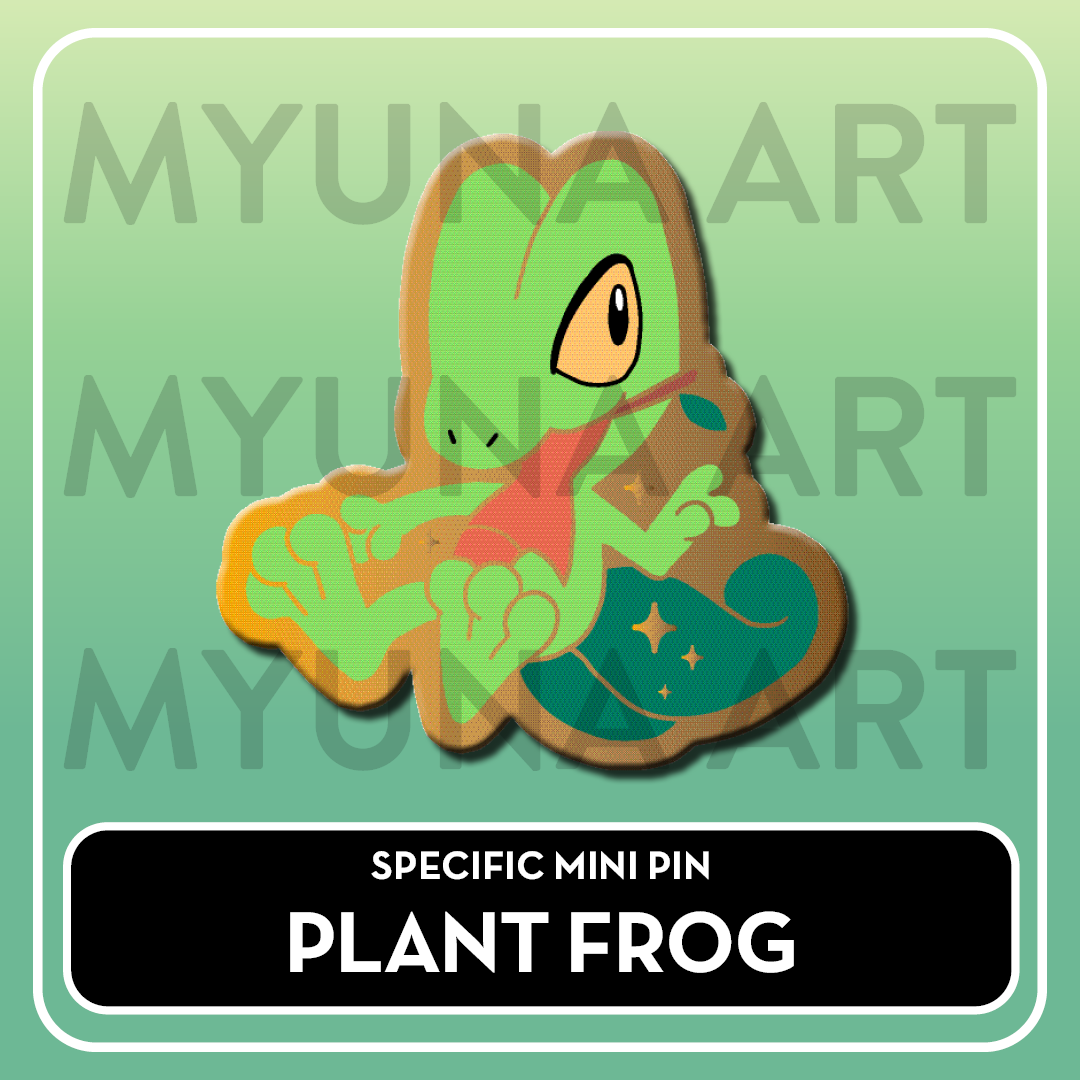Grass Type Starters - Myuna's Mystery Mix Gacha Mini Pins