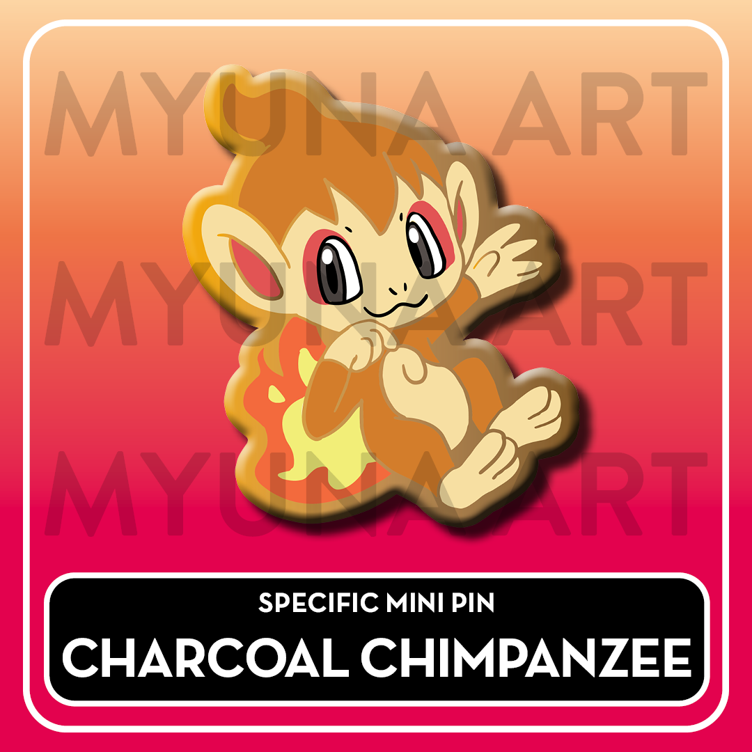 Fire Type Starters - Myuna's Mystery Mix Gacha Mini Pins