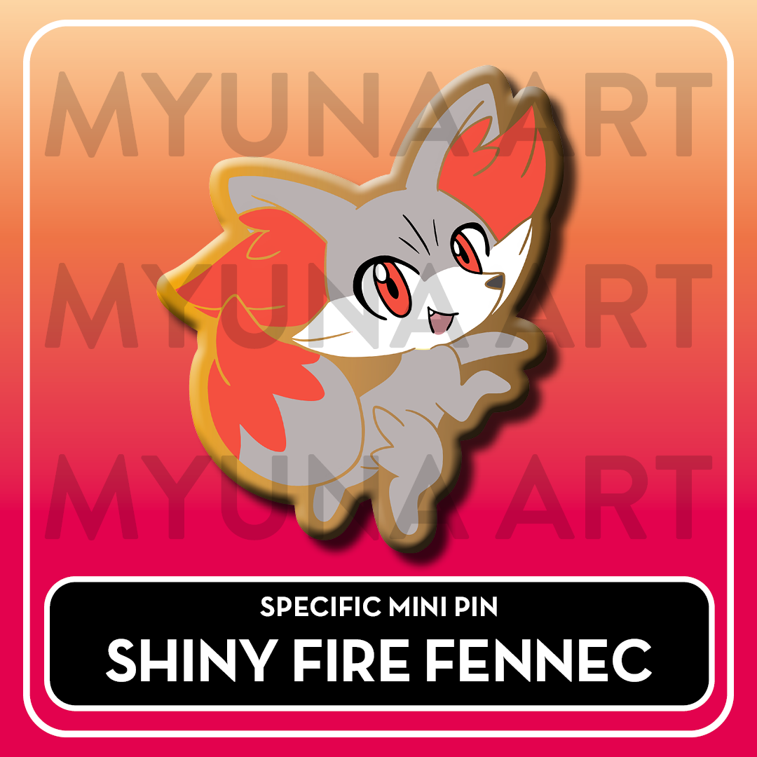 Fire Type Starters - Myuna's Mystery Mix Gacha Mini Pins