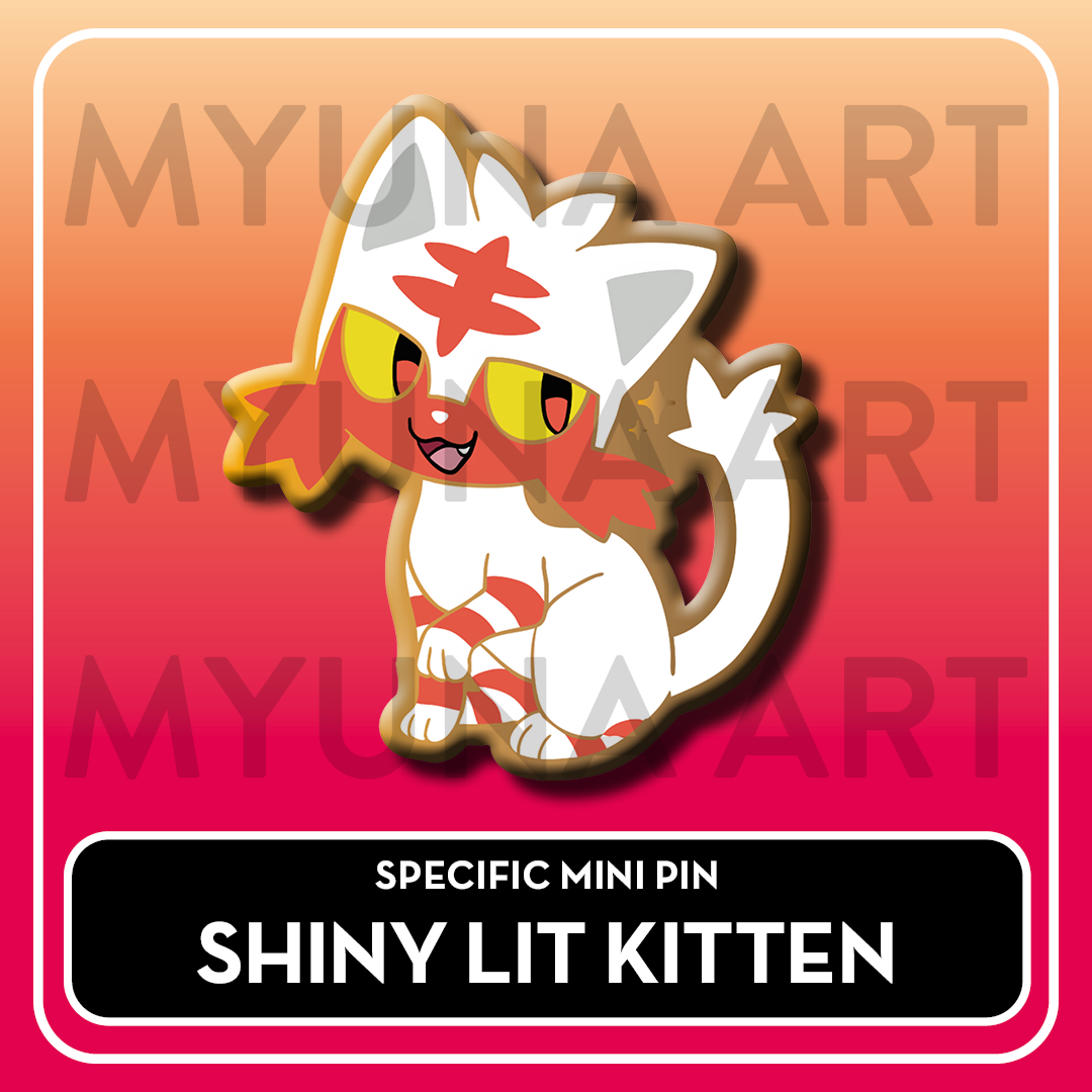 Fire Type Starters - Myuna's Mystery Mix Gacha Mini Pins