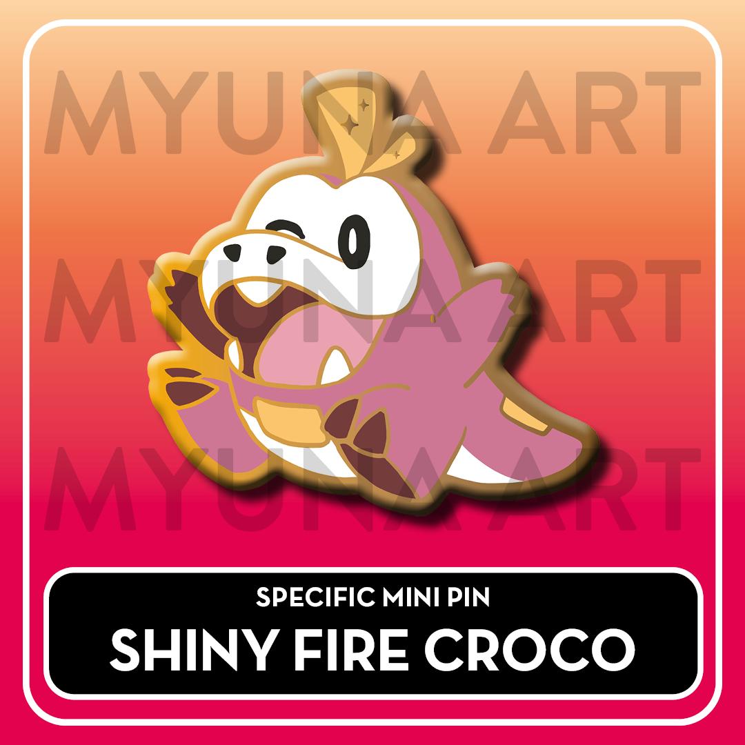 Fire Type Starters - Myuna's Mystery Mix Gacha Mini Pins