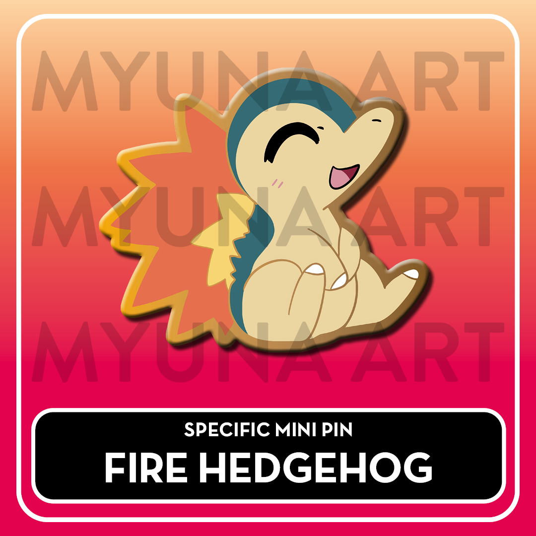 Fire Type Starters - Myuna's Mystery Mix Gacha Mini Pins