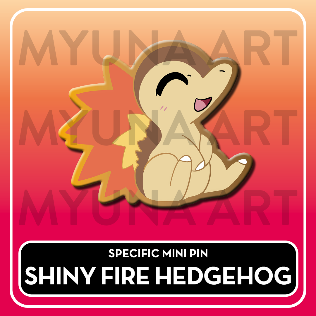 Fire Type Starters - Myuna's Mystery Mix Gacha Mini Pins