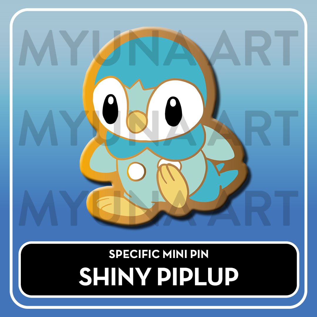 PREORDER Water Type Starters - Myuna's Mystery Mix Gacha Mini Pins