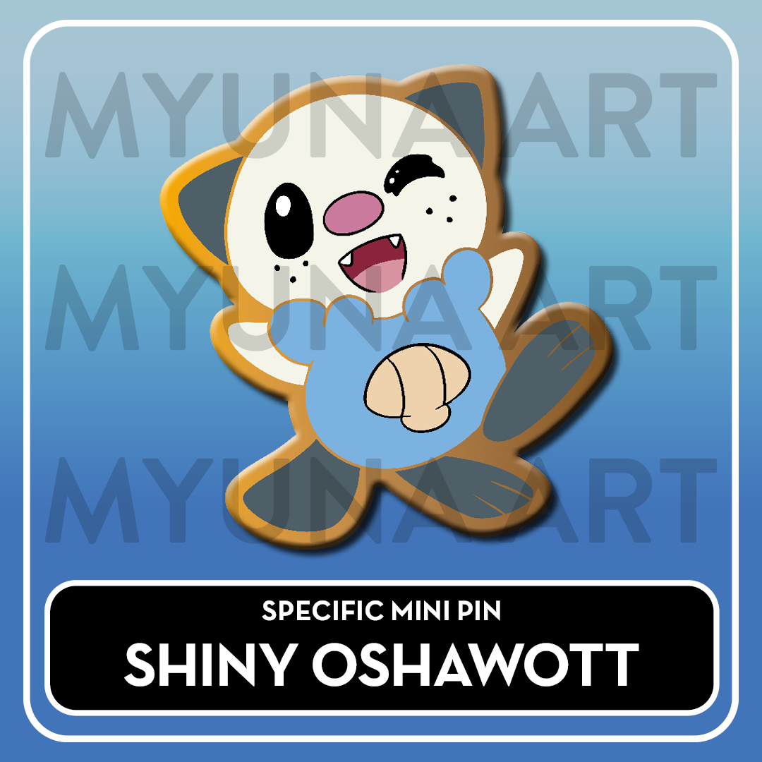 PREORDER Water Type Starters - Myuna's Mystery Mix Gacha Mini Pins