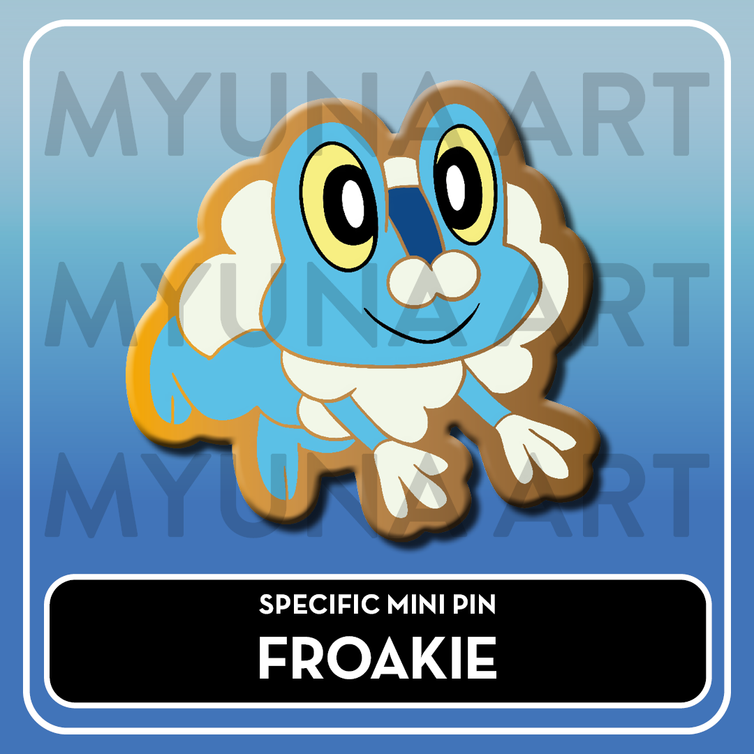 PREORDER Water Type Starters - Myuna's Mystery Mix Gacha Mini Pins