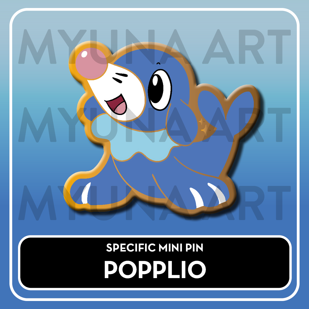 PREORDER Water Type Starters - Myuna's Mystery Mix Gacha Mini Pins