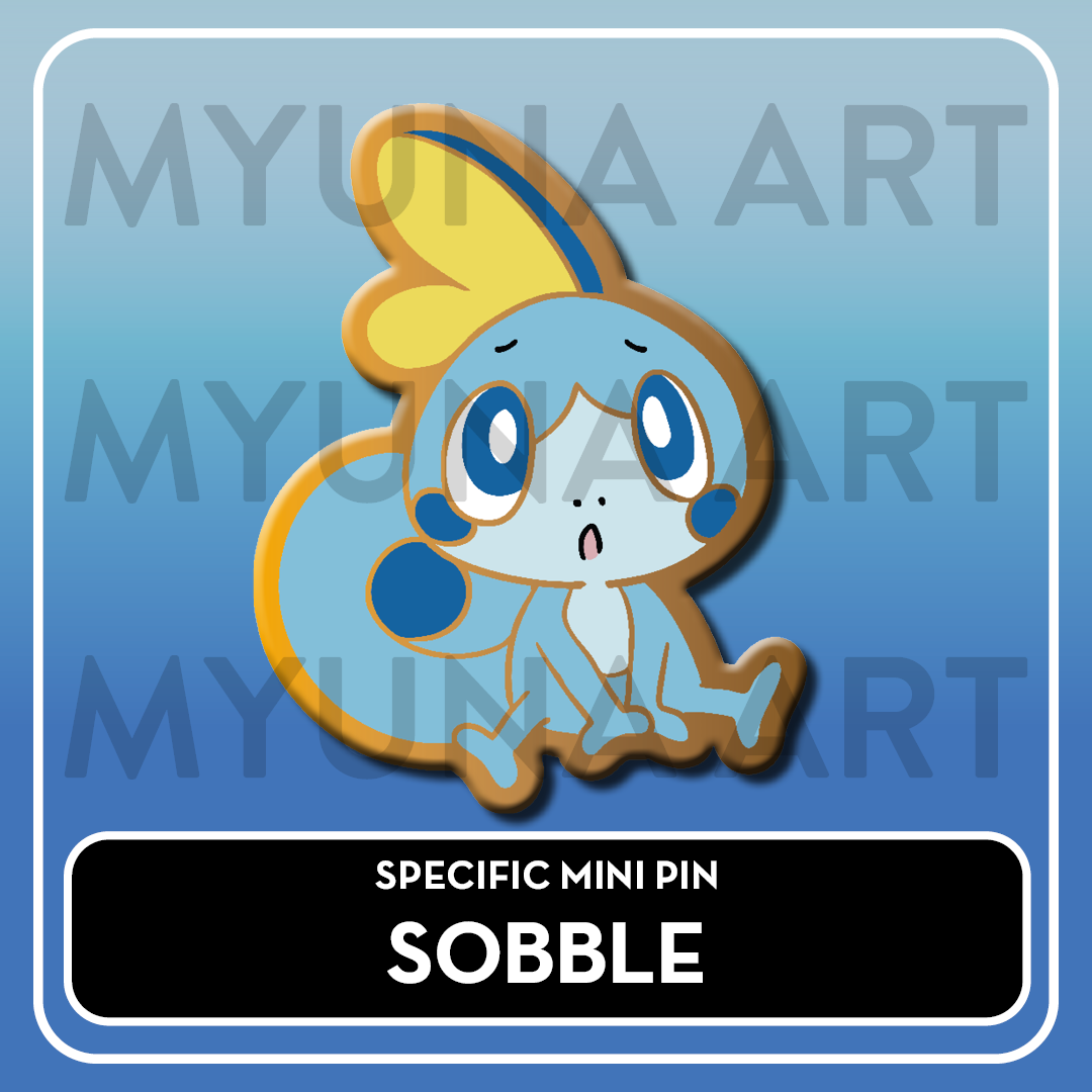 PREORDER Water Type Starters - Myuna's Mystery Mix Gacha Mini Pins
