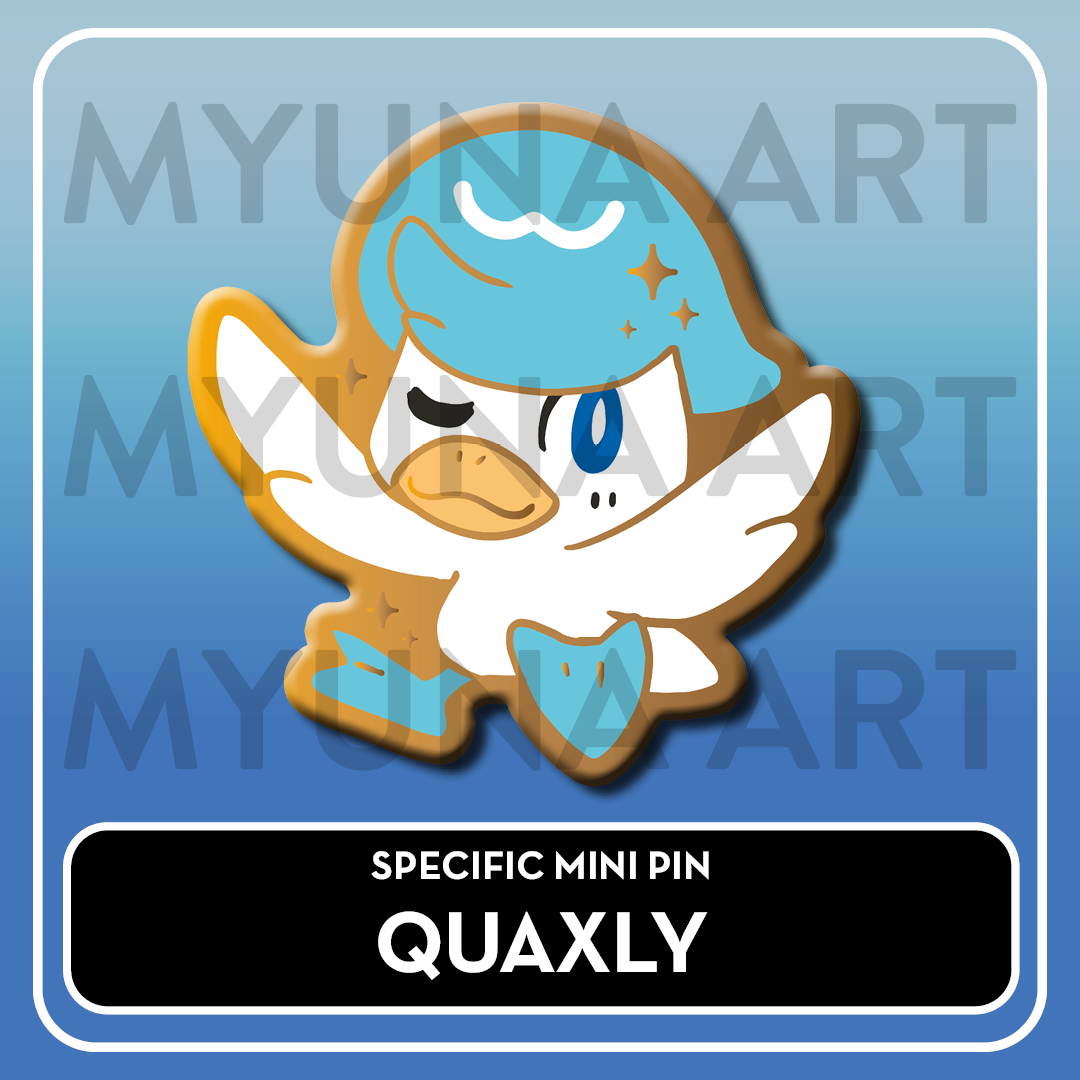 PREORDER Water Type Starters - Myuna's Mystery Mix Gacha Mini Pins