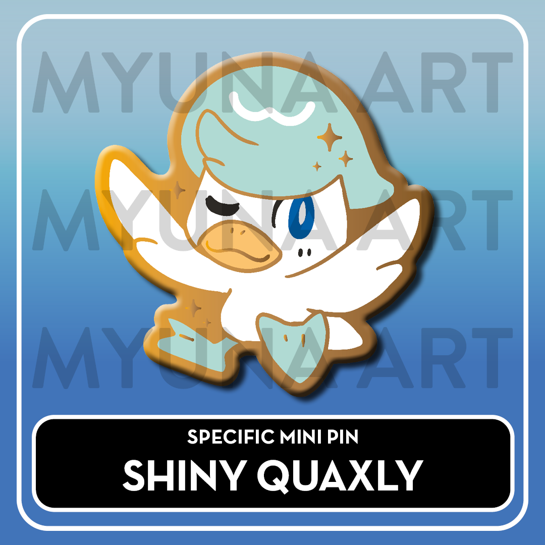 PREORDER Water Type Starters - Myuna's Mystery Mix Gacha Mini Pins