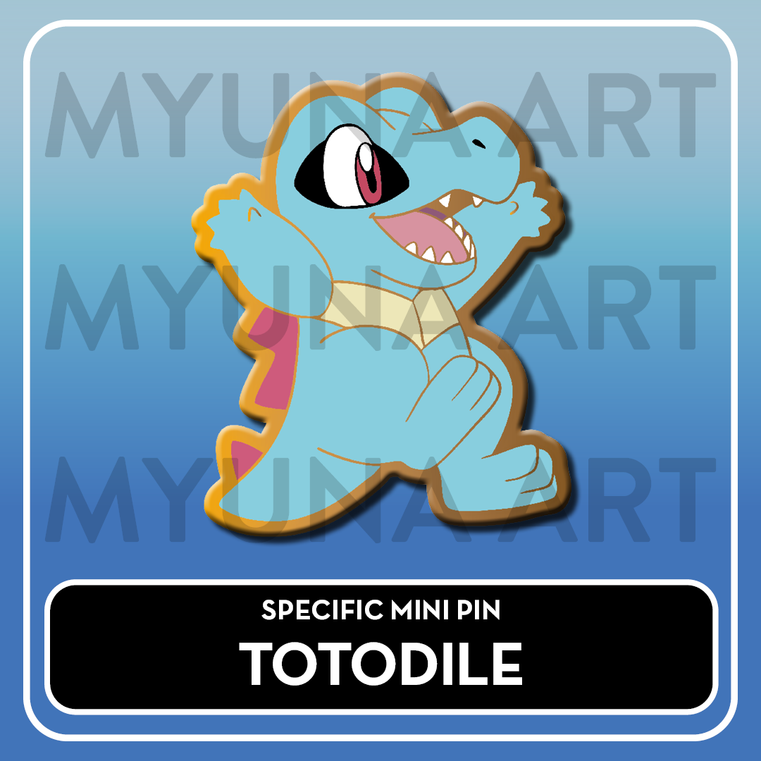 PREORDER Water Type Starters - Myuna's Mystery Mix Gacha Mini Pins