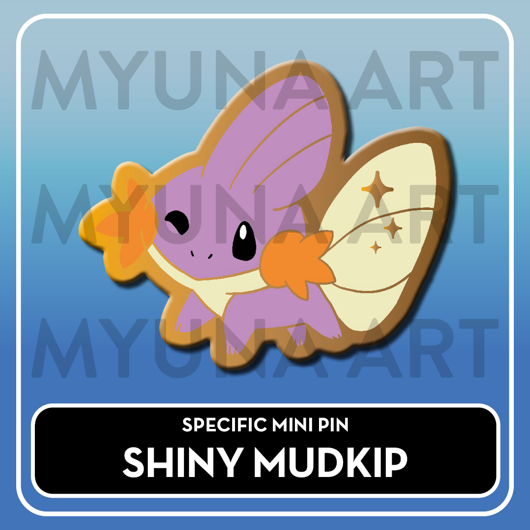 PREORDER Water Type Starters - Myuna's Mystery Mix Gacha Mini Pins