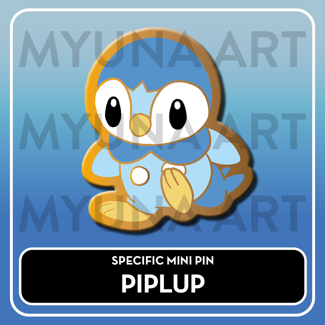 PREORDER Water Type Starters - Myuna's Mystery Mix Gacha Mini Pins