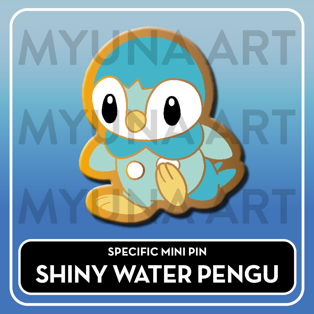 PREORDER Water Type Starters - Myuna's Mystery Mix Gacha Mini Pins