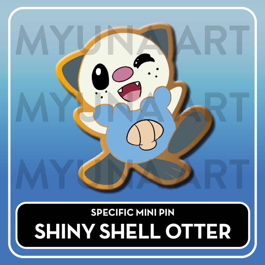 PREORDER Water Type Starters - Myuna's Mystery Mix Gacha Mini Pins