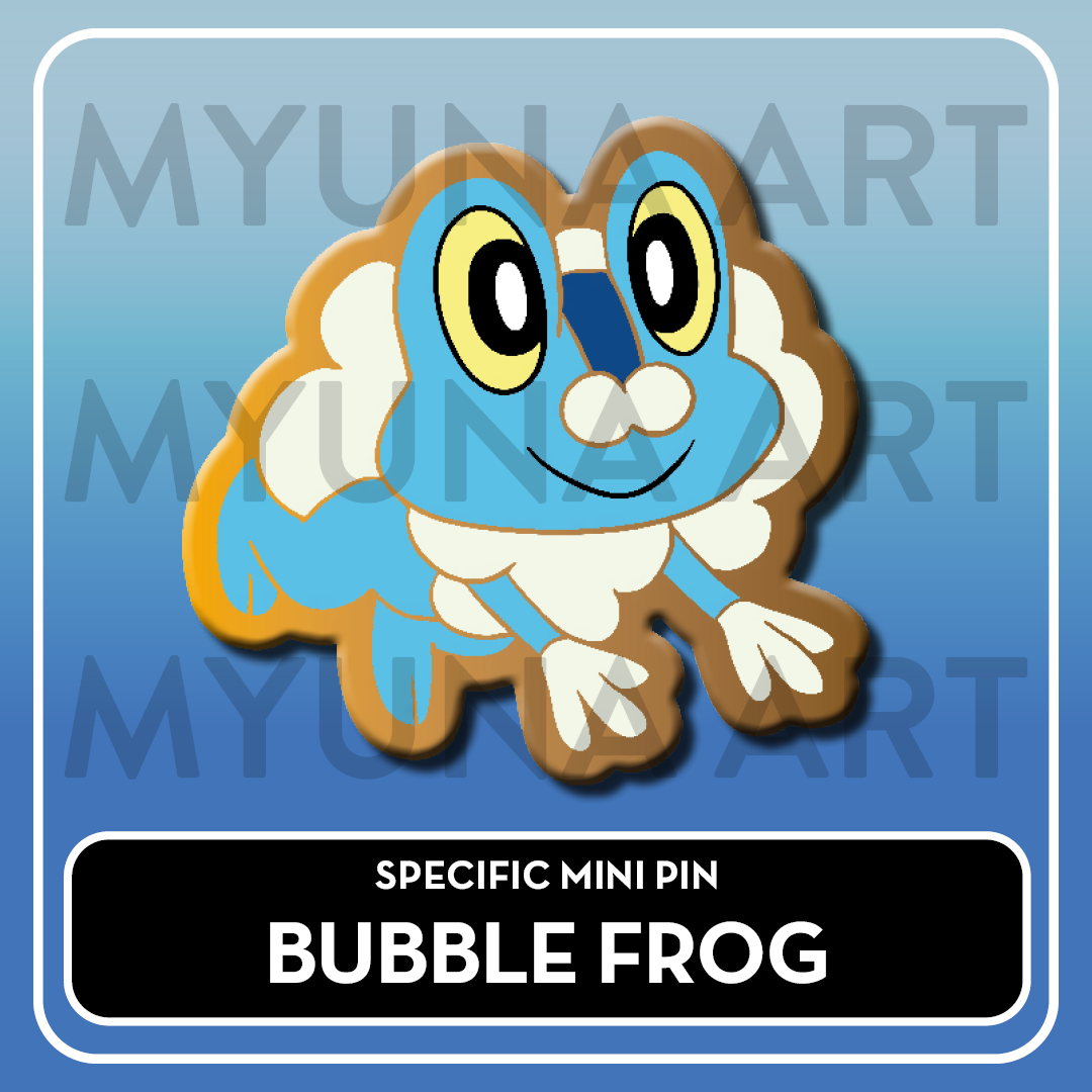 PREORDER Water Type Starters - Myuna's Mystery Mix Gacha Mini Pins