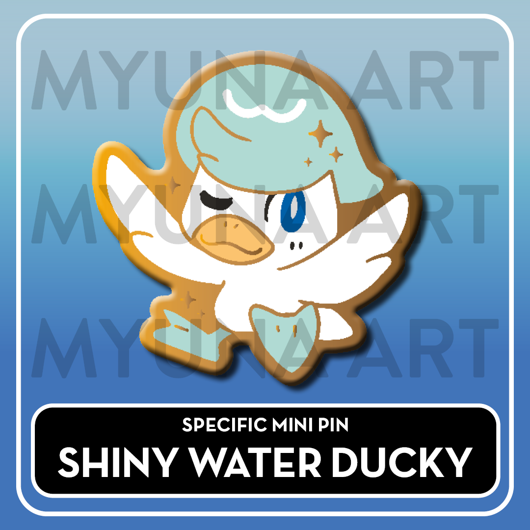 PREORDER Water Type Starters - Myuna's Mystery Mix Gacha Mini Pins