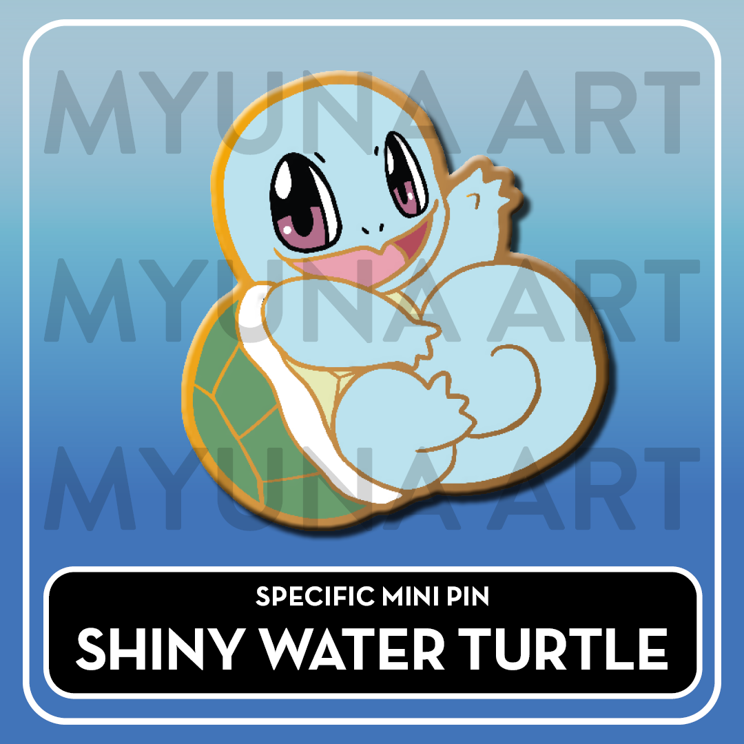 PREORDER Water Type Starters - Myuna's Mystery Mix Gacha Mini Pins