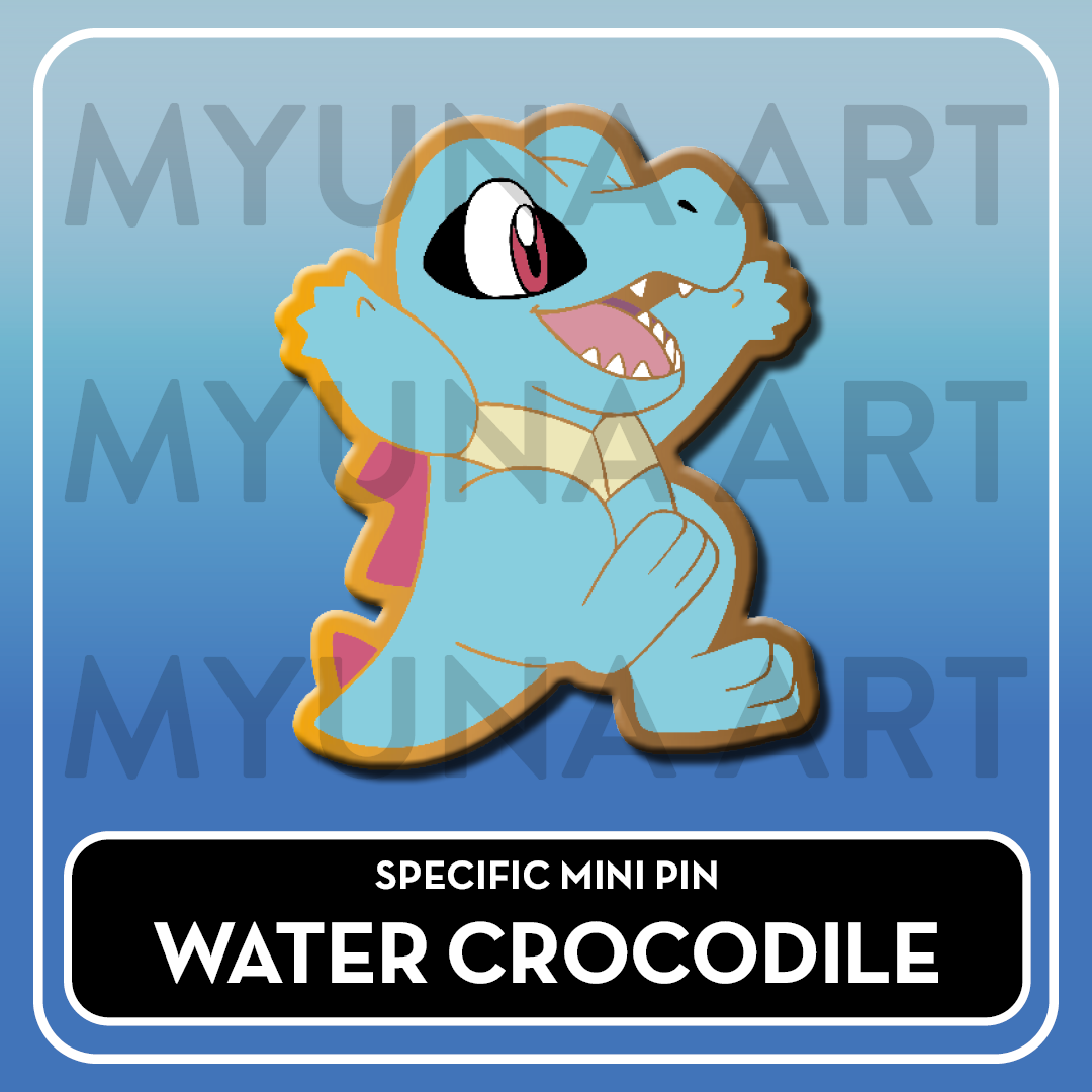 PREORDER Water Type Starters - Myuna's Mystery Mix Gacha Mini Pins