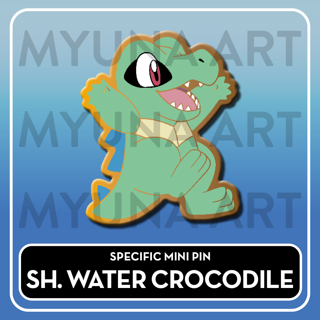 PREORDER Water Type Starters - Myuna's Mystery Mix Gacha Mini Pins
