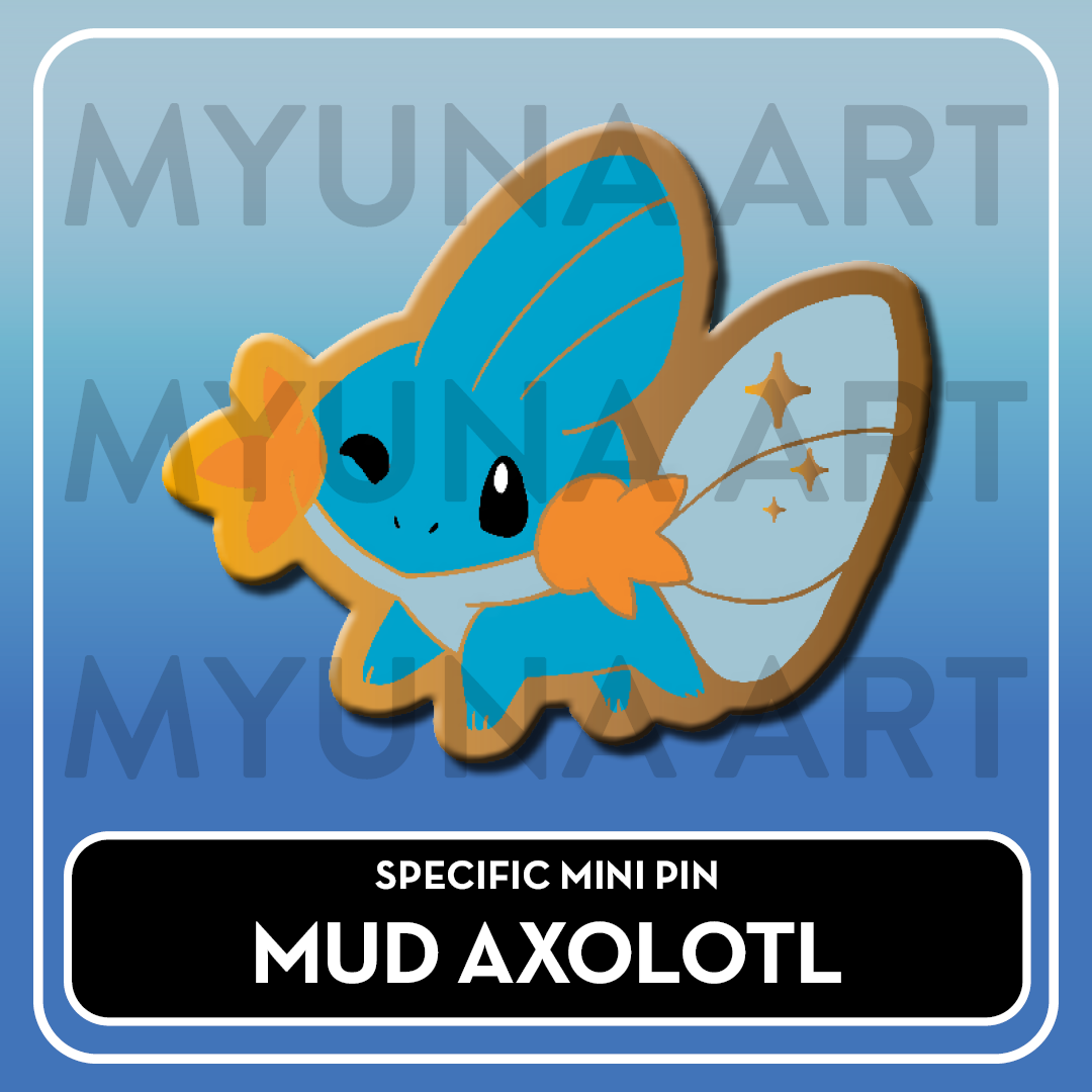PREORDER Water Type Starters - Myuna's Mystery Mix Gacha Mini Pins