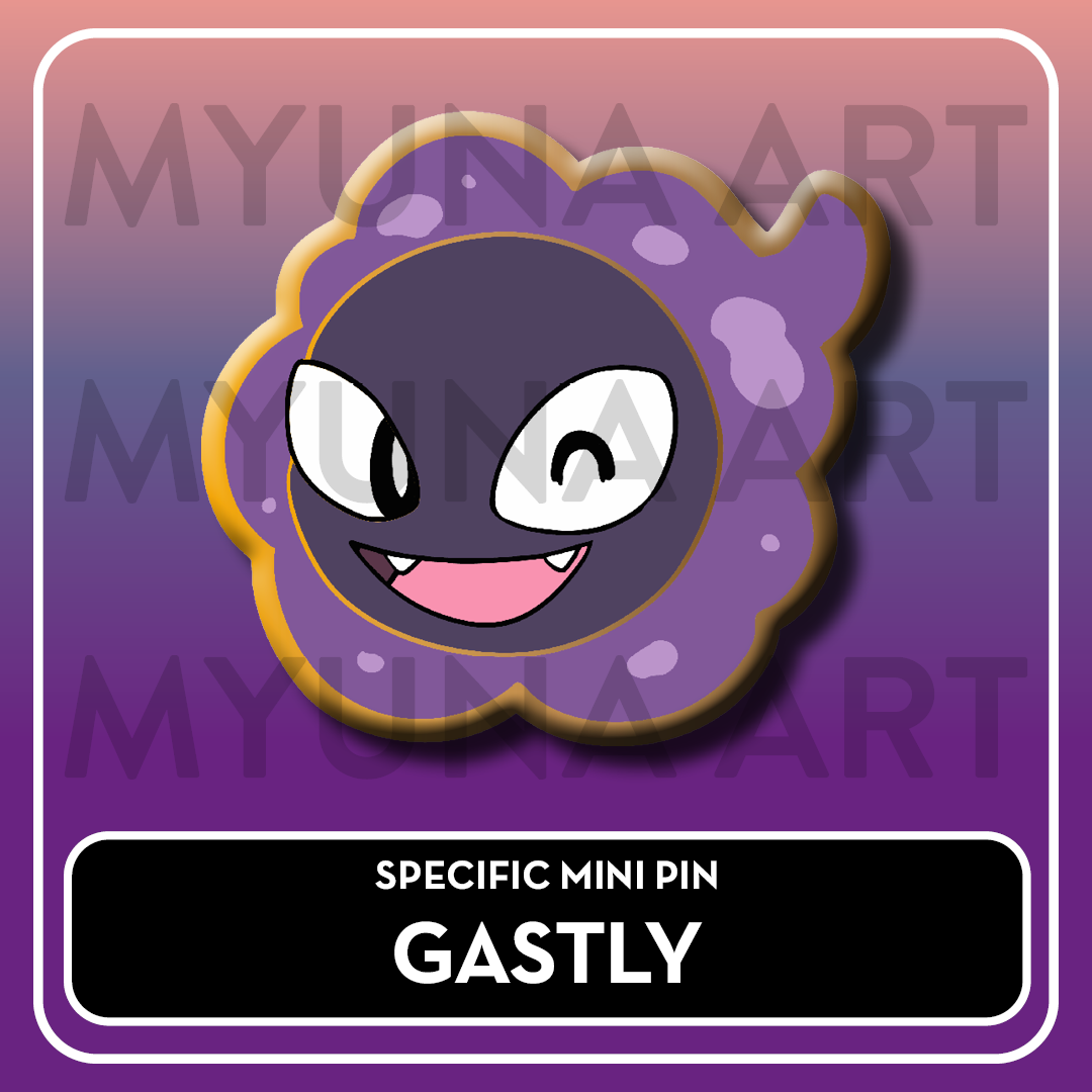PREORDER Ghost Type Friends - Myuna's Mystery Mix Gacha Mini Pins