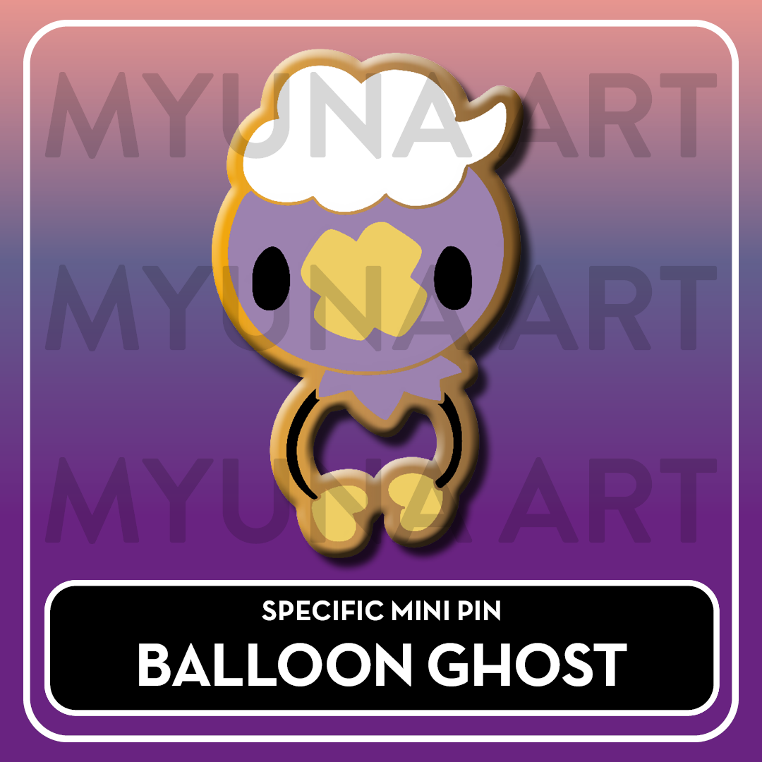 PREORDER Ghost Type Friends - Myuna's Mystery Mix Gacha Mini Pins