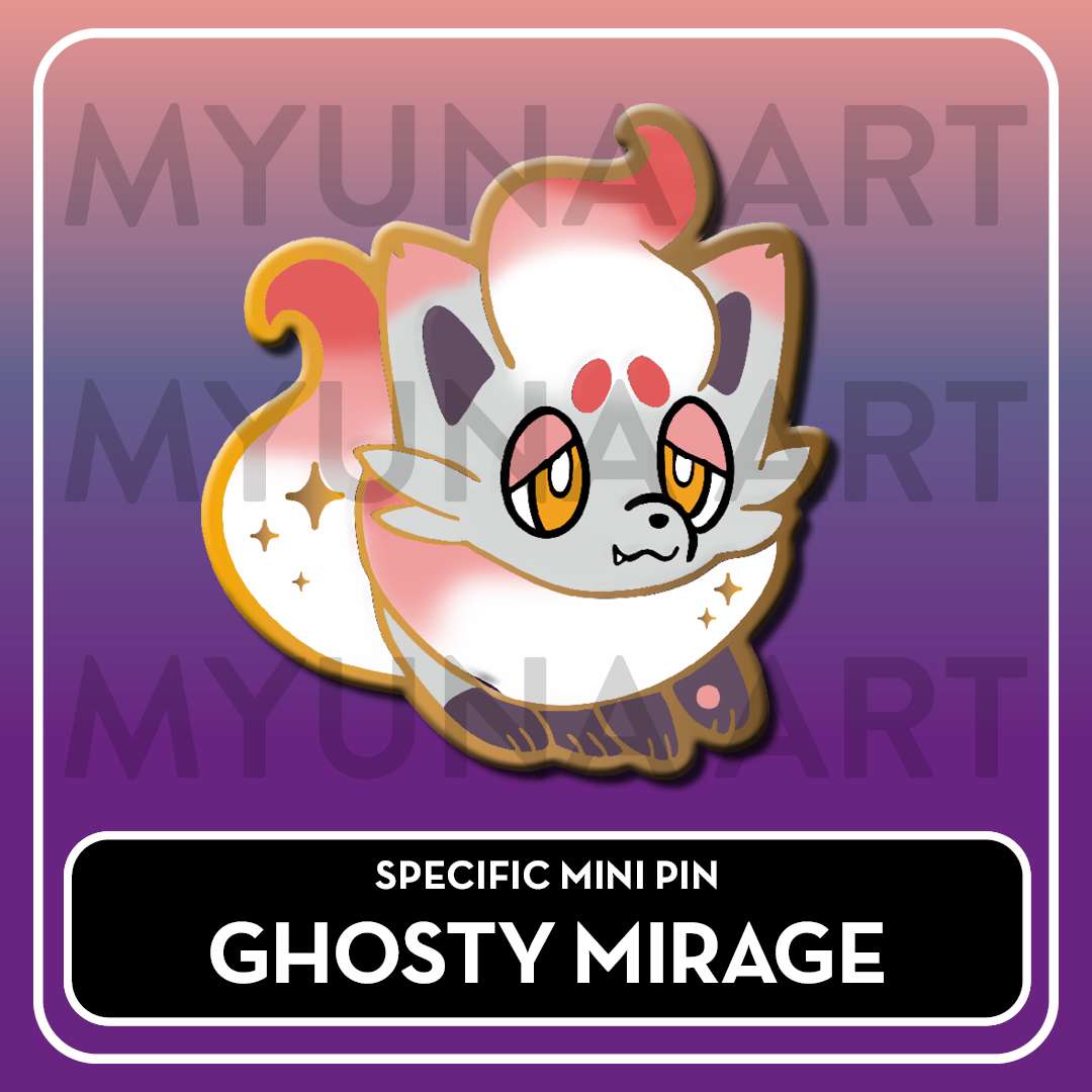 PREORDER Ghost Type Friends - Myuna's Mystery Mix Gacha Mini Pins
