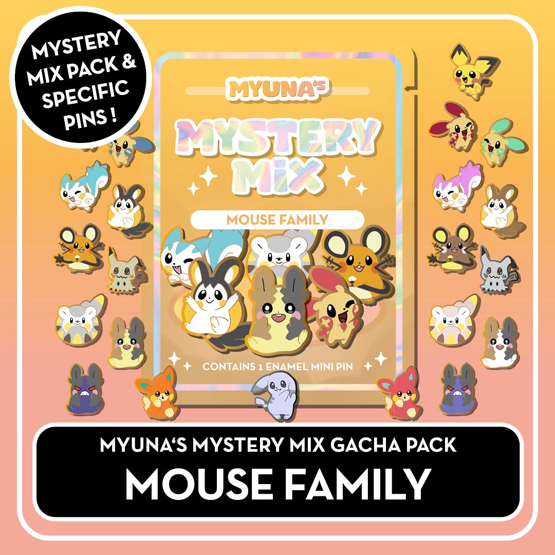 PREORDER Mouse Family - Myuna's Mystery Mix Gacha Mini Pins