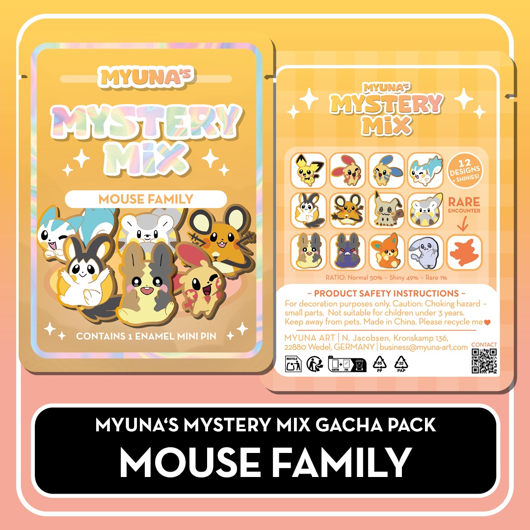 PREORDER Mouse Family - Myuna's Mystery Mix Gacha Mini Pins