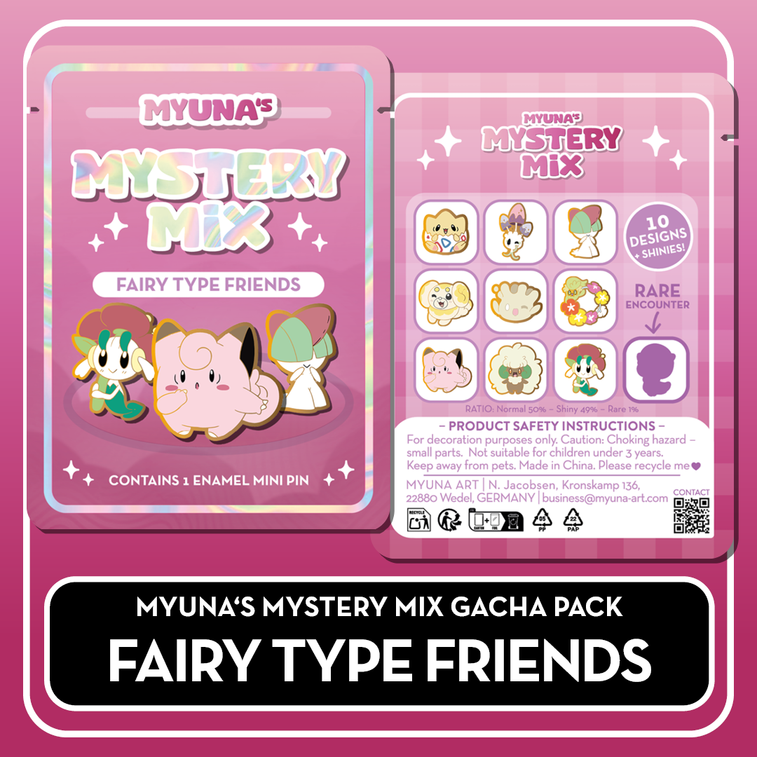 Fairy Type Friends - Myuna's Mystery Mix Gacha Mini Pins