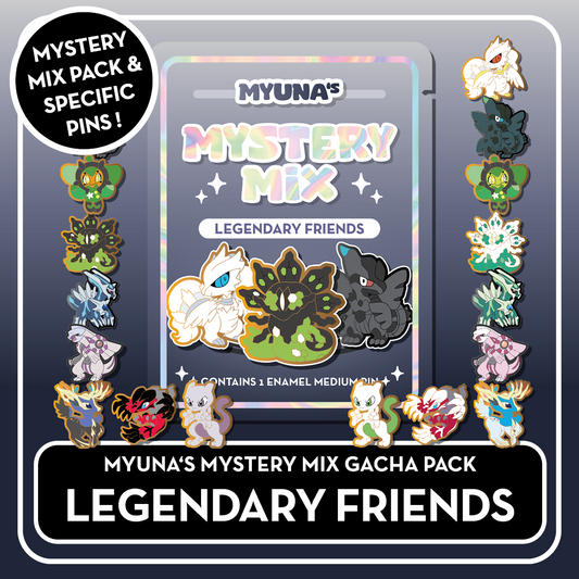 PREORDER Legendary Friends - Myuna's Mystery Mix Gacha Medium Pins