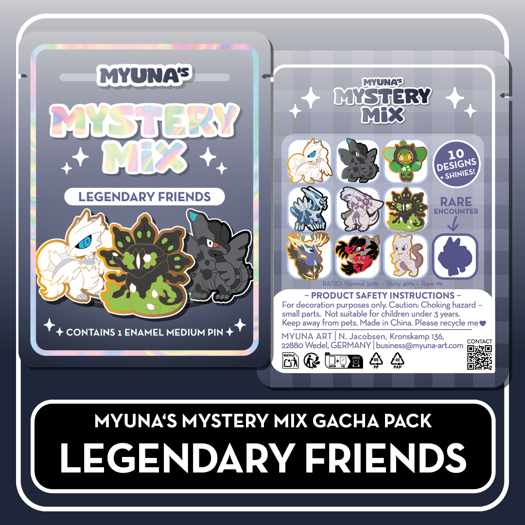 Legendary Friends - Myuna's Mystery Mix Gacha Medium Pins