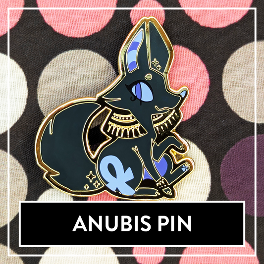 Anubis OC Pin - Cute Egyptian mythology Original Art Pin