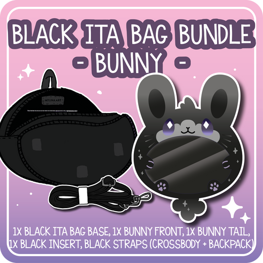 Kawaii Kompanions Ita Bag Bundle Black Bunny