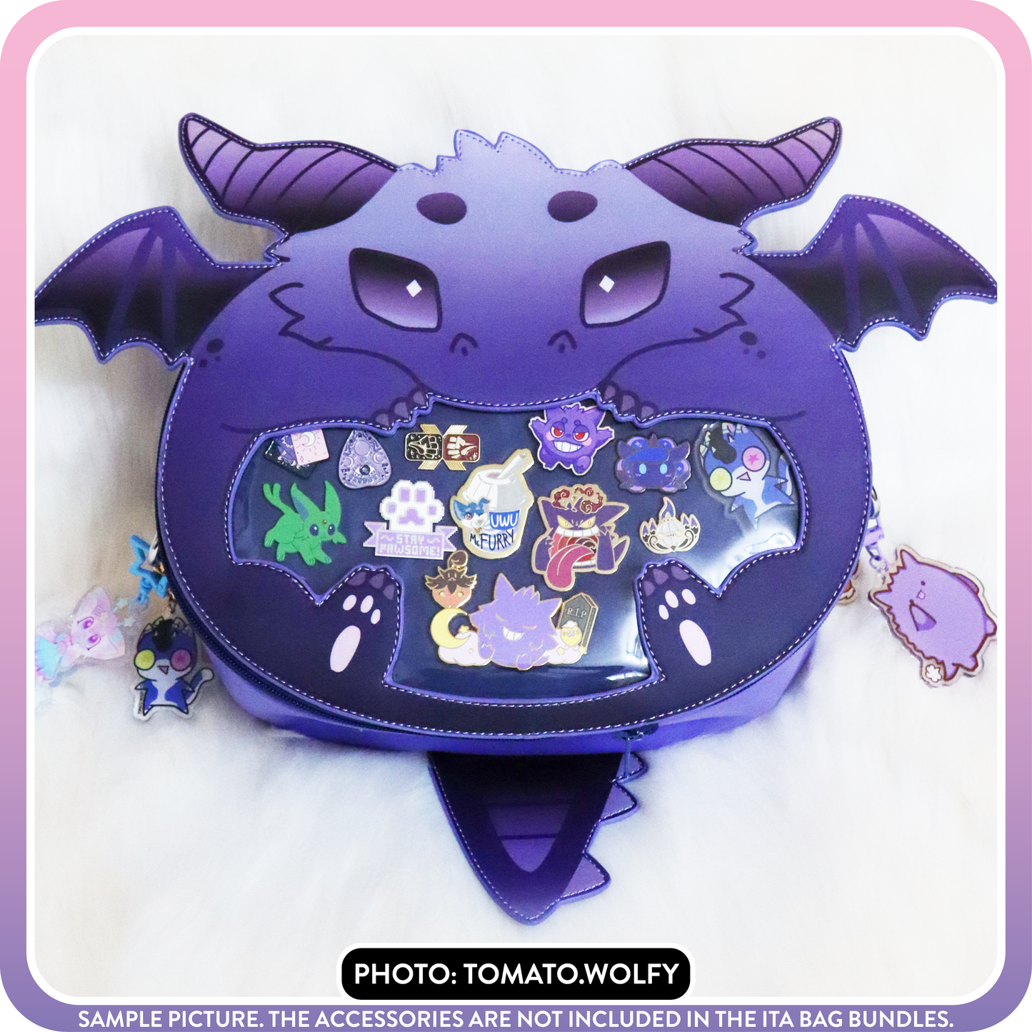 Kawaii Kompanions Ita Bag Bundle Blurple (Blue/Purple) Dragon