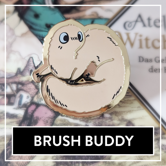 Brush Buddy / Brush Bug Witch Hat Atelier Enamel Pin